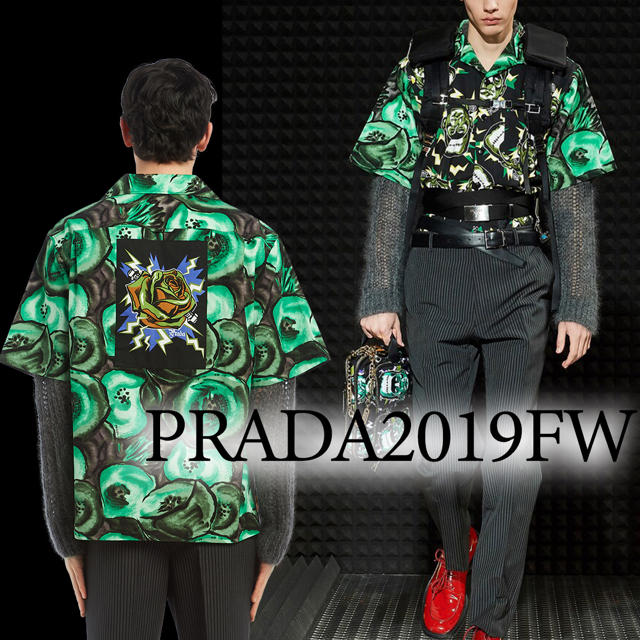 最新 PRADA FW 2019 シャツ「ロマンスの解毒剤」