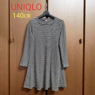 ユニクロ(UNIQLO)の★　ユニクロ　ボーダー　ワンピース　140㎝　★(ワンピース)