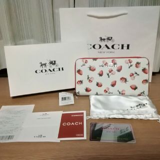 コーチ(COACH)の☆COACH　長財布　F23498☆フルーツプリント☆チョークマルチ☆(財布)