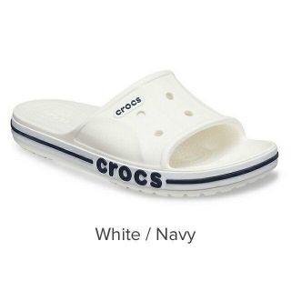 クロックス(crocs)の23cm クロックス バヤバンド スライド White/Navy M5W7(サンダル)