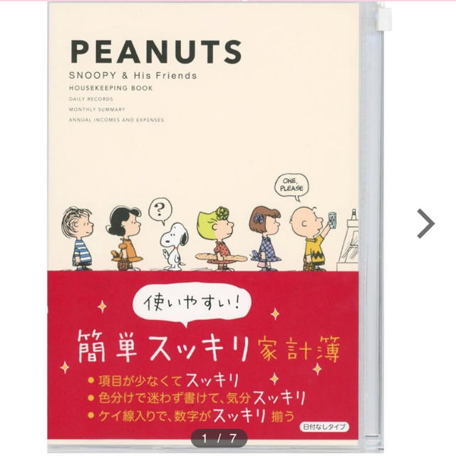 PEANUTS(ピーナッツ)のスヌーピー  簡単スッキリ家計簿  エンタメ/ホビーの本(住まい/暮らし/子育て)の商品写真