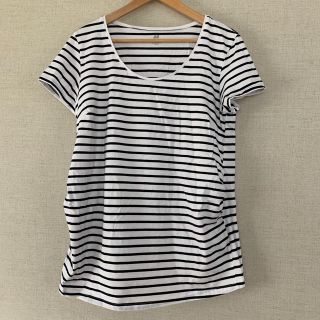 エイチアンドエム(H&M)のH&M マタニティ ボーダーTシャツ XL(マタニティトップス)