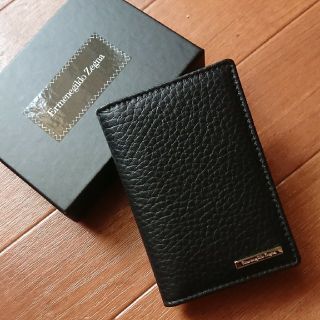 Ermenegildo Zegna 牛革 パスケース 名刺入れ