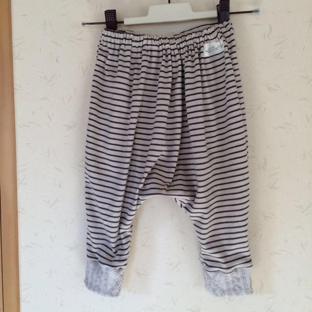 サルエル100   ベージュ✖︎茶  キッズ/ベビー/マタニティのキッズ服男の子用(90cm~)(パンツ/スパッツ)の商品写真