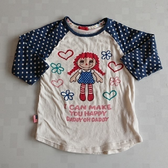 daddy oh daddy(ダディオーダディー)のdaddy oh daddy七分袖Tシャツ 110㎝ キッズ/ベビー/マタニティのキッズ服女の子用(90cm~)(Tシャツ/カットソー)の商品写真