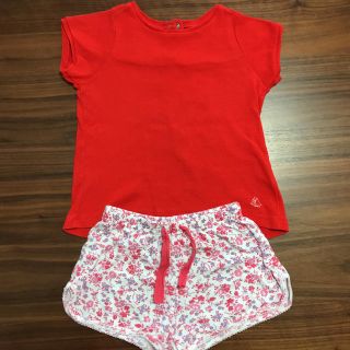 プチバトー(PETIT BATEAU)のプチバトー トップス、ショートパンツセット(Tシャツ/カットソー)