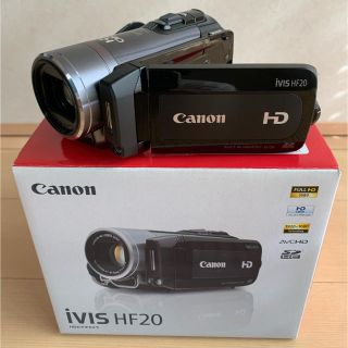 キヤノン(Canon)のCanon HDビデオカメラ iVIS HF20 +予備バッテリー+バッグ 他(ビデオカメラ)