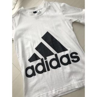 アディダス(adidas)のアディダス tシャツ キッズ 120cm ビッグ ロゴ ホワイト adidas(Tシャツ/カットソー)