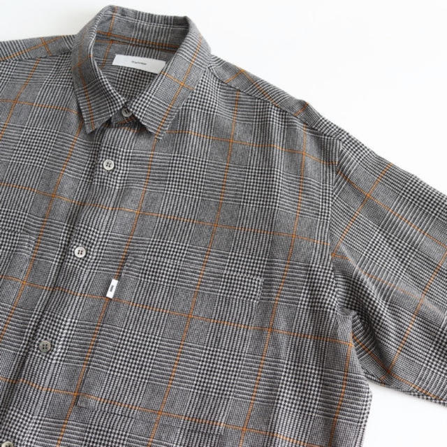 graphpaper】Glencheck Wool L/S Box Shirt-