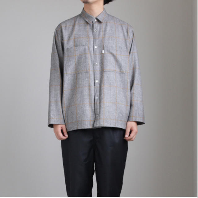 graphpaper】Glencheck Wool L/S Box Shirt - nayaabhaandi.com