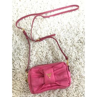 週末まで！PRADA☆カナパ☆ピンク☆極美品☆ショルダー付き！