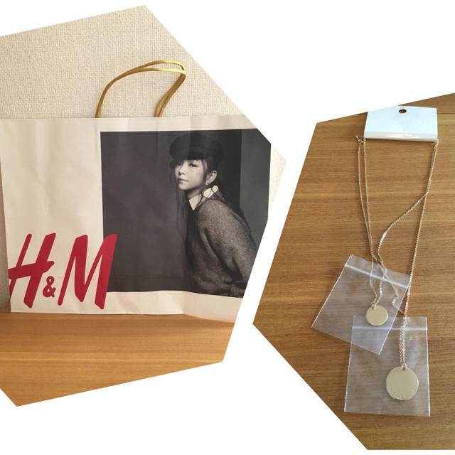 H&M(エイチアンドエム)の安室奈美恵 H&M MY HEROネックレス 限定紙袋付き レディースのアクセサリー(ネックレス)の商品写真