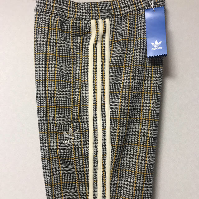 新品 adidas トラックパンツ チェック柄 L