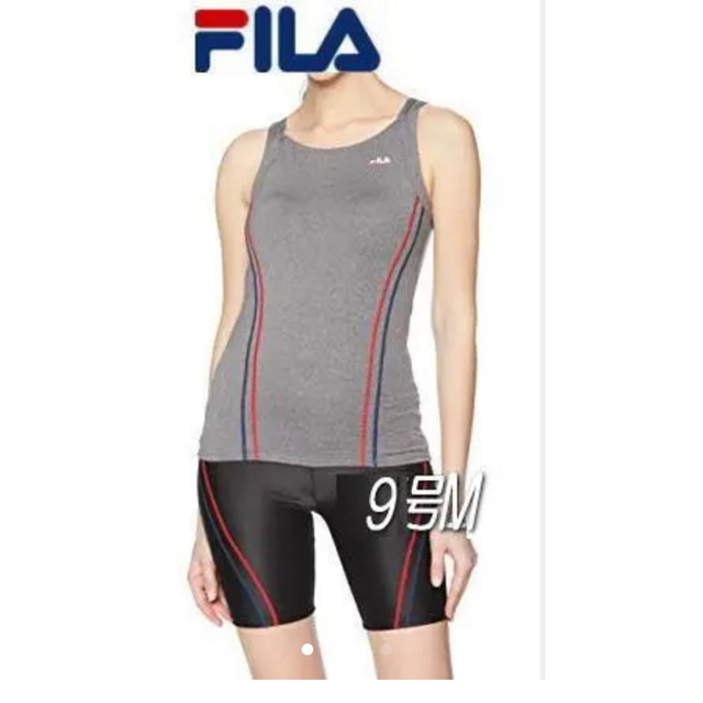 FILA(フィラ)の新品◆FILAフィラ・ラン型フィットネス水着・9号Ｍ・グレー レディースの水着/浴衣(水着)の商品写真