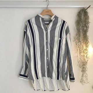 マウジー(moussy)の【moussy】ノーカラーシャツ(シャツ/ブラウス(長袖/七分))