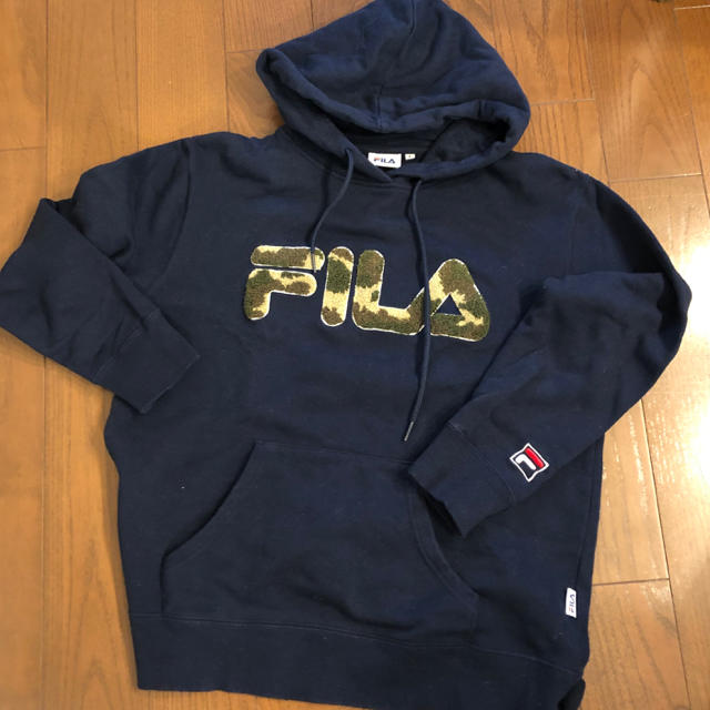 FILA(フィラ)のFILA スウェット パーカー ネイビー Ｌサイズ レディースのトップス(パーカー)の商品写真