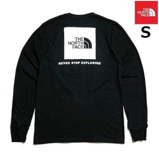 ザノースフェイス(THE NORTH FACE)の売切!ノースフェイス ボックスロゴ 長袖Tシャツ(S)黒 180902(Tシャツ/カットソー(七分/長袖))