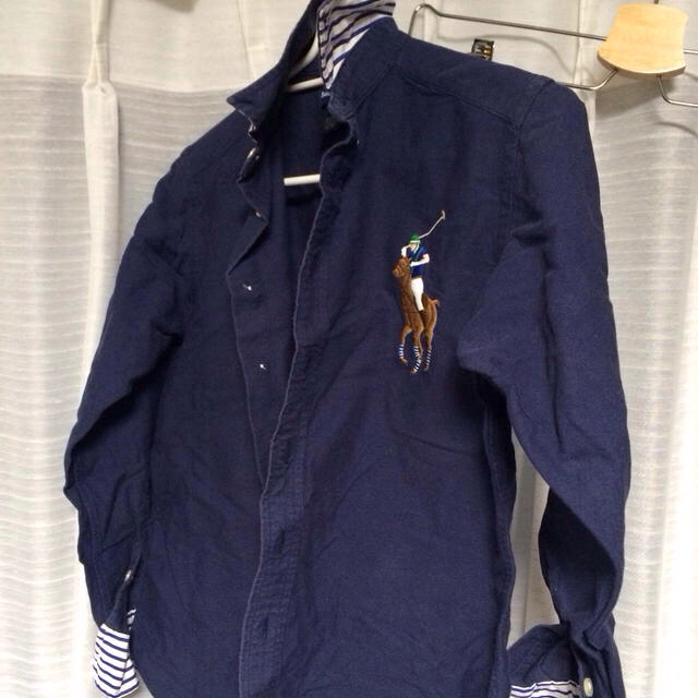 POLO RALPH LAUREN(ポロラルフローレン)のラルフローレン シャツ ネイビー紺色 レディースのトップス(シャツ/ブラウス(長袖/七分))の商品写真