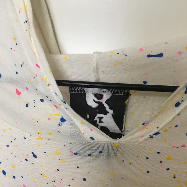 SUPER LOVERS(スーパーラヴァーズ)の長袖フード付きTシャツワンピ レディースのワンピース(ミニワンピース)の商品写真