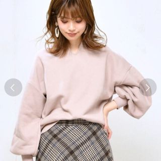 ナチュラルクチュール(natural couture)のnatural couture 裏起毛キーネックプルオーバー(トレーナー/スウェット)