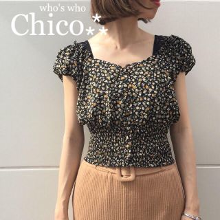 フーズフーチコ(who's who Chico)の人気♡新品⁂タグ¥6372【Chico】ウエストシャーリングブラウス オフショル(シャツ/ブラウス(半袖/袖なし))