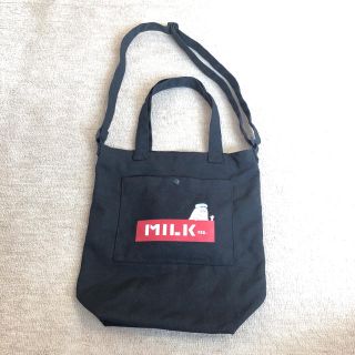 ミルクフェド(MILKFED.)のMILKFED. バーバパパ トートバッグ 黒(トートバッグ)