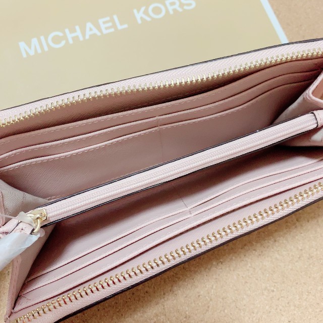 新品 未使用 Michael Kors シグネチャー総柄×ストライプ 長財布