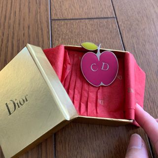 クリスチャンディオール(Christian Dior)のディオール リンゴ ブローチ(コサージュ/ブローチ)