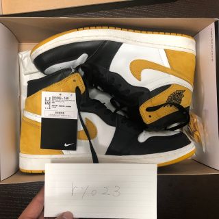 ナイキ(NIKE)のjordan1 yellow ochre us10 28 期間限定値下げ。(スニーカー)