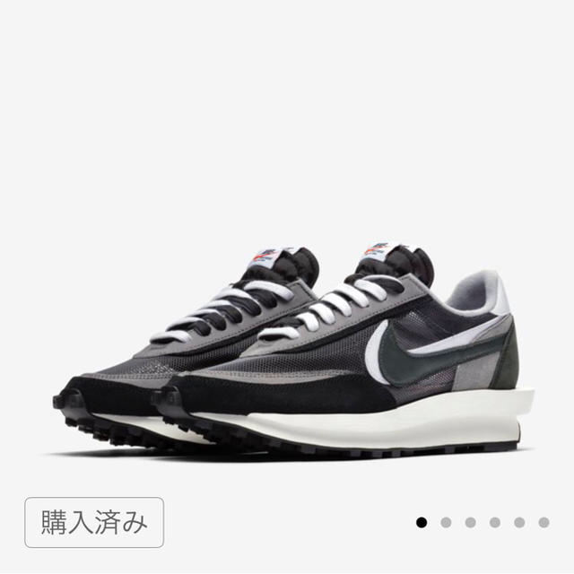 nike sacai ldwaffle BLACK 26.5cmスニーカー