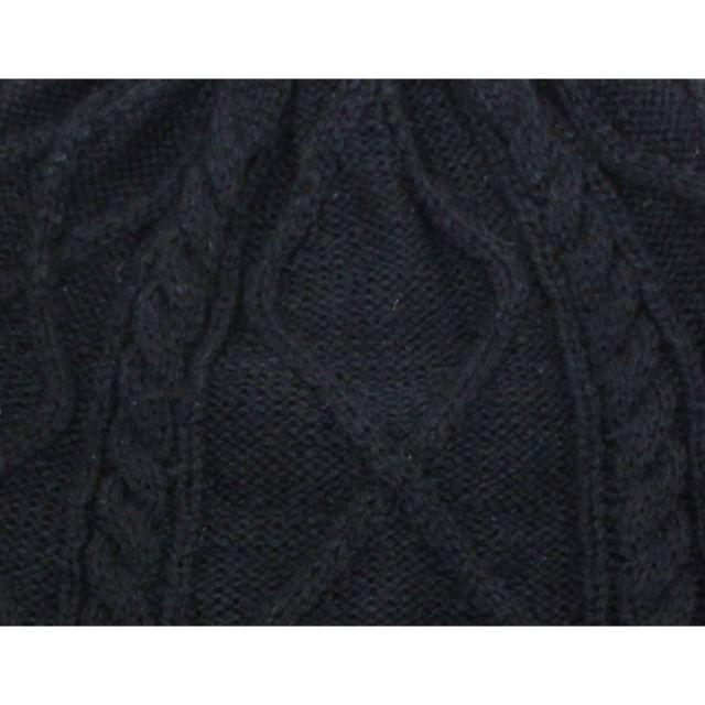 CONVERSE(コンバース)のCONVERSE コンバース ニット帽 ケーブル編み シューズロゴ★ブラック新品 レディースの帽子(ニット帽/ビーニー)の商品写真