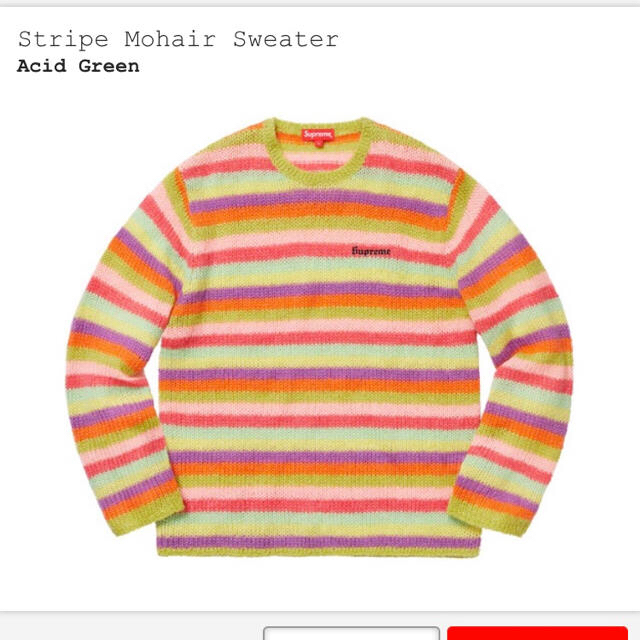 supreme stripe mohair sweater 19awメンズ