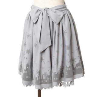 アクシーズファム(axes femme)の雪の結晶 フロッキープリント スカート(ミニスカート)
