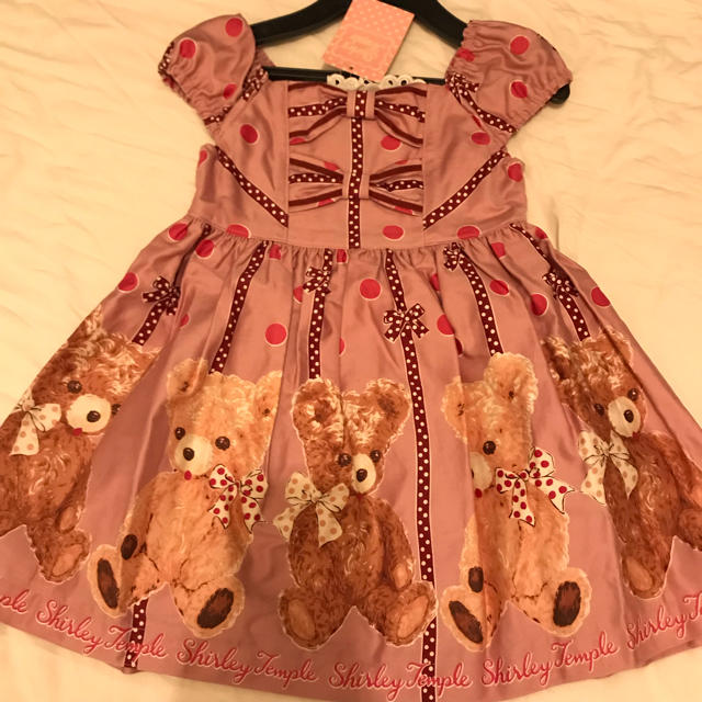 Shirley Temple(シャーリーテンプル)の新品 シャーリーテンプル 100 くまワンピース キッズ/ベビー/マタニティのキッズ服女の子用(90cm~)(ワンピース)の商品写真