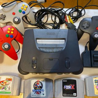 ニンテンドウ64(NINTENDO 64)の任天堂64 ソフトセット(家庭用ゲーム機本体)