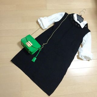 ザラ(ZARA)のお値下げザラ♡ビジューニットワンピース(ミニワンピース)