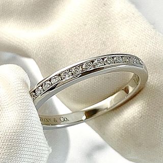 ティファニー Tiffany & Co. リング ハーモニー バンド 1.8mm 60004589 ハーフ サークル エタニティ 20ポイント ダイヤモンド 0.23ct PT950 9号