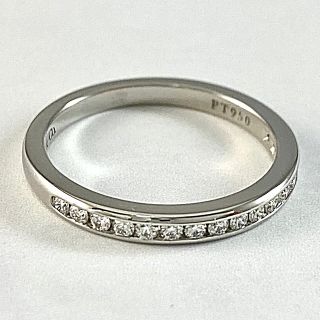 ティファニー Tiffany & Co. リング ハーモニー バンド 1.8mm 60004589 ハーフ サークル エタニティ 20ポイント ダイヤモンド 0.23ct PT950 9号