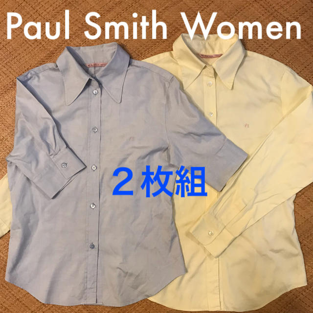 Paul Smith(ポールスミス)の【美品】ポールスミス レディース カッターシャツ ブラウス 半袖長袖２枚組 黄色 レディースのトップス(シャツ/ブラウス(長袖/七分))の商品写真