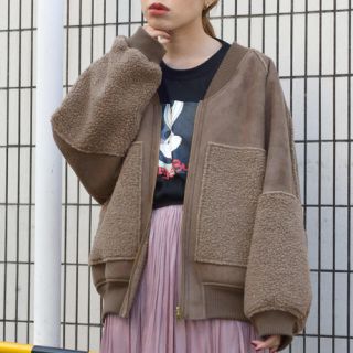 ダブルクローゼット(w closet)のwcloset✴︎フェイクムートンリバーシブルブルゾン(ブルゾン)