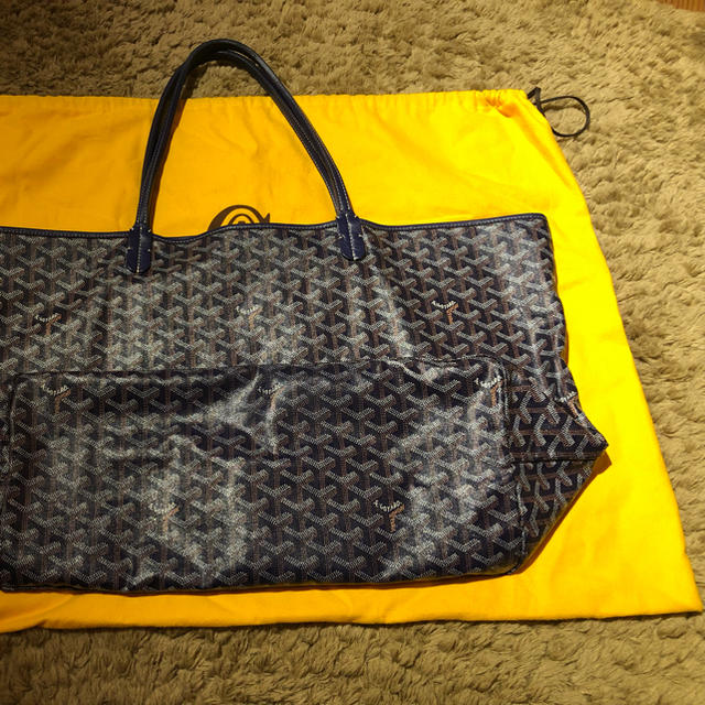 トートバッグ☆GOYARD（ゴヤール） サンルイGM ネイビー（スペシャルカラー）