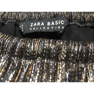 ザラ(ZARA)のお値下げ ★ZARA BASIC★ キラキラ トップス(カットソー(半袖/袖なし))