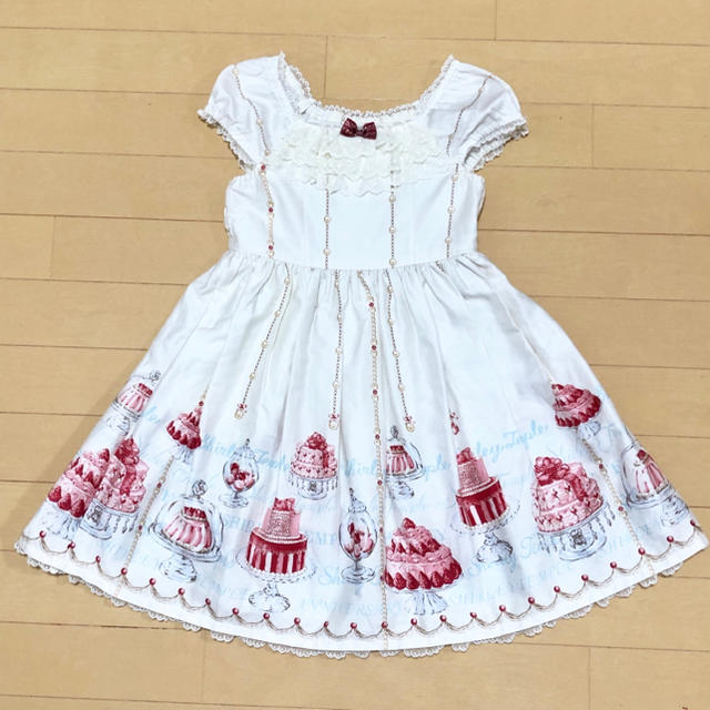 キッズ服女の子用(90cm~)シャーリーテンプル☆今期アニバーサリーケーキptワンピース 白 120