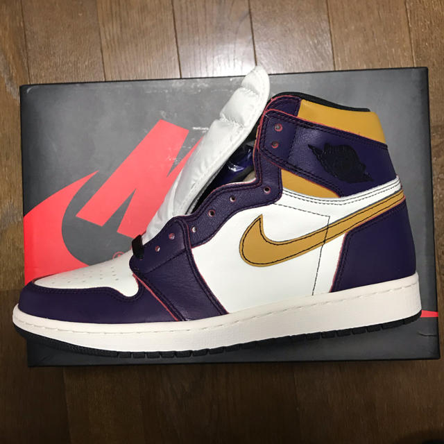 新作入荷!!】 NIKE - 27cm AIR JORDAN 1 HIGH OG DEFIANT レイカーズ