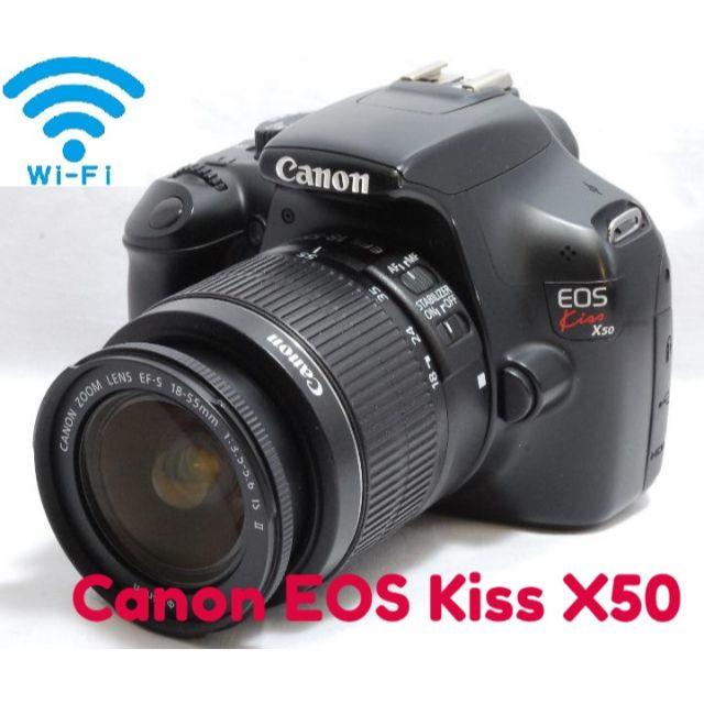 ✨Wi-Fiでスマホに 初心者オススメ 一眼レフ Canon Kiss X50✨ | www