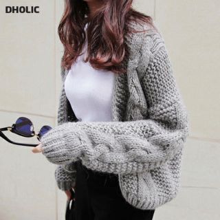 ディーホリック(dholic)のDHOLIC☆ミニマルケーブルニットカーディガン(カーディガン)