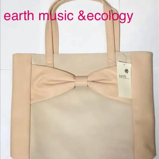 アースミュージックアンドエコロジー(earth music & ecology)の新品 リボン付きトートバッグ(トートバッグ)