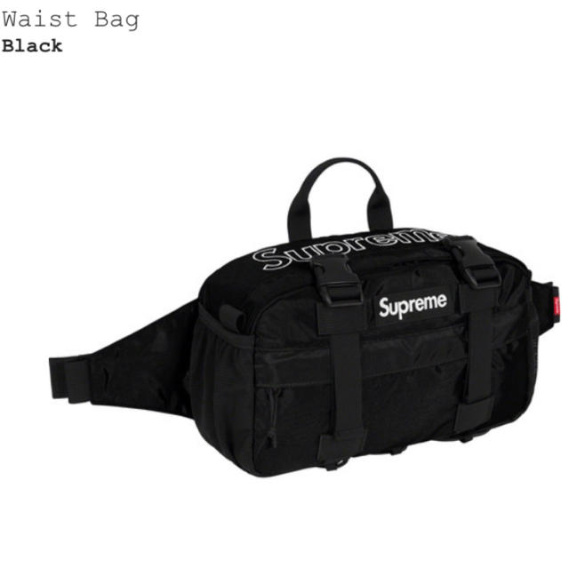 最安値 supreme waist bag black 込