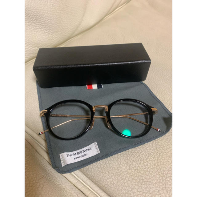 確実正規品 THOM BROWNE トム・ブラウン メガネ TB-011A-49 ...