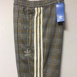 カーキ×インディゴ 新品 adidas トラックパンツ チェック柄 S - その他